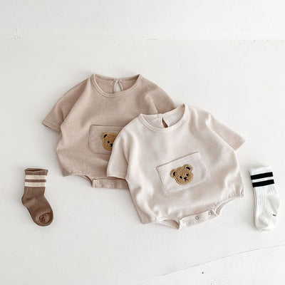 Summer  One Piece Bear Bodysuits Short Sleeve