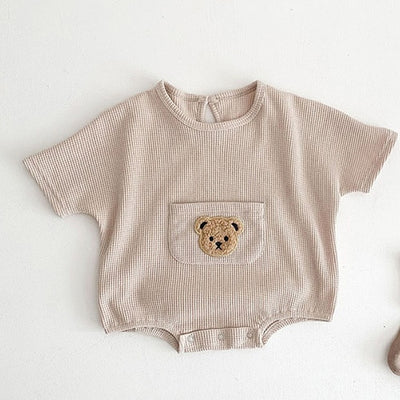 Summer  One Piece Bear Bodysuits Short Sleeve